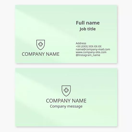 Medical Shield Business Card Template