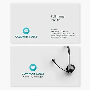 Business card template. Call center.