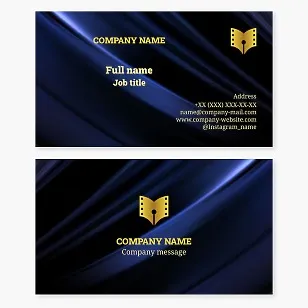 Business card template. Film script writer.