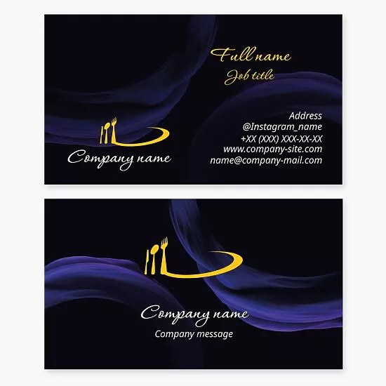 Cutlery Logo | Restaurant Business Card Template