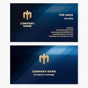 Amazing professional business card template. Bird. Eagle. Reaching up. Letter M.