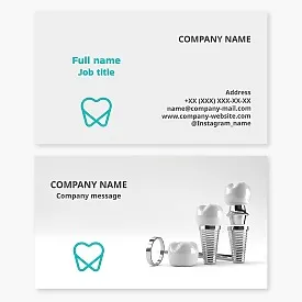 Business card template Dentistry, implants