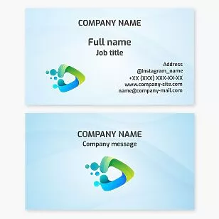 Abstract Play Button Business Card Template