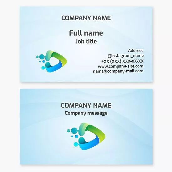 Abstract Play Button Business Card Template