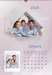 Stylish Pastel Colored Calendar