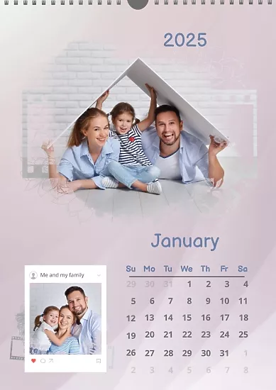 Stylish Pastel Colored Calendar