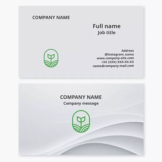 Simple Modern Agriculture Business Card Template