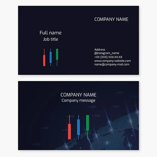 Growth Bar Logo | Stock Trading | Forex | Stock Market Business Card Template