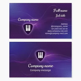 Music business card template