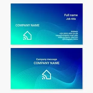 Home Signal House Technology Smart Internet Security Business Card Template