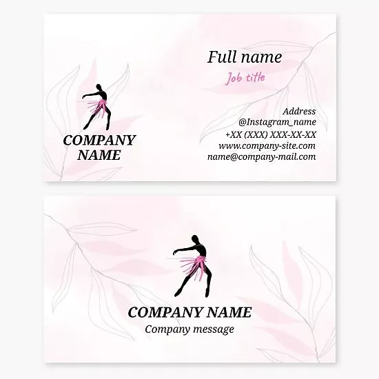 Ballet Teacher Dance Instructor Dance Studio | Business Card Template