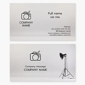 Business card template Photo studio