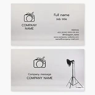 Business card template Photo studio