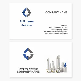 Business card template Accessories and materials for water supply and sewerage
