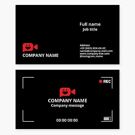 Business card template. Event videography services.