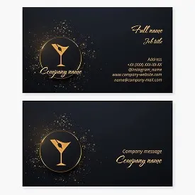 Business card template Cocktail