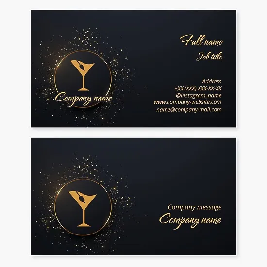 Business card template Cocktail