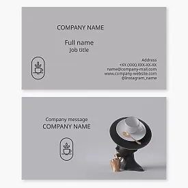 Business card template. Teahouse, cafe. Catering.