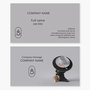 Business card template. Teahouse, cafe. Catering.