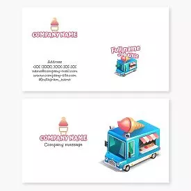 Ice Cream Truck Business Card Template