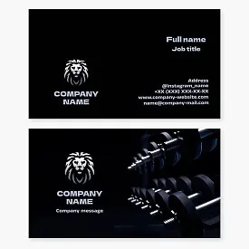 Business card template. Gym. Fitness.