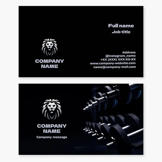 Business card template. Gym. Fitness.