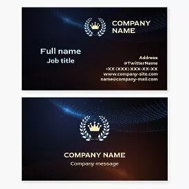 Laurel Wreath Crown Logo Business Card Template