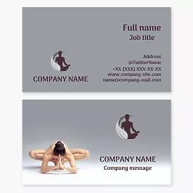 Pilates Yoga Instructor Business Card Template