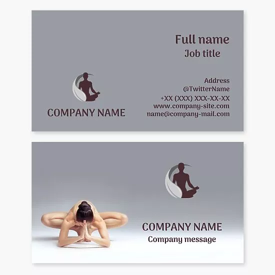 Pilates Yoga Instructor Business Card Template