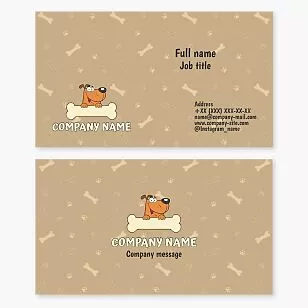 Dog Treat Bakery Business Card Template