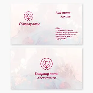 Business card template. Abstraction. Beauty salon. Flower. Letter O.