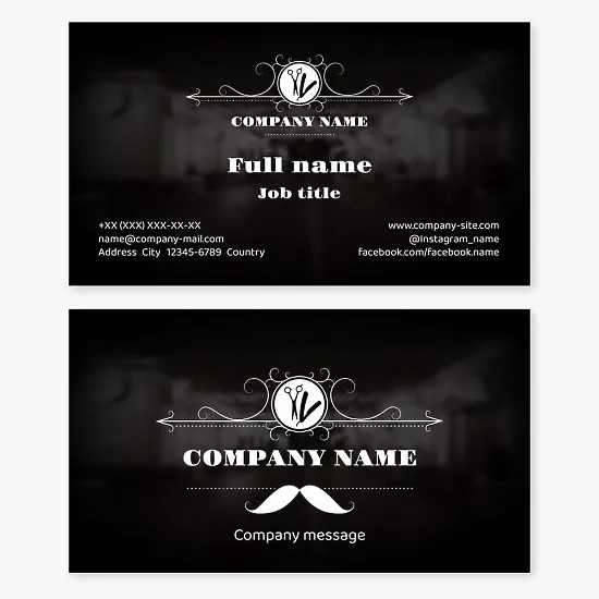 Barbershop business card template