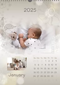 Calendar template with family photos