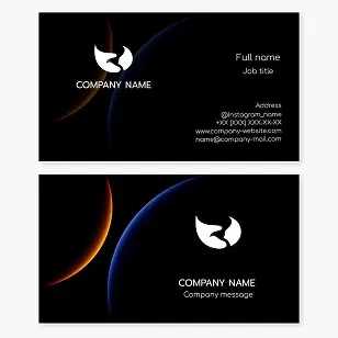 Modern customizable business card template. Eagle: symbol of power, strength, freedom, courage, immortality, spirituality.