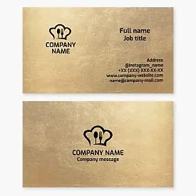 Business card template. Restaurant, cafe, chef, cook, spoon, fork.