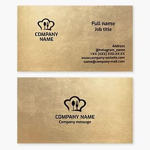 Business card template. Restaurant, cafe, chef, cook, spoon, fork.