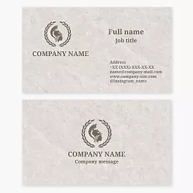 Business card template. Athena. Goddess of wisdom, strategic warfare, and crafts.