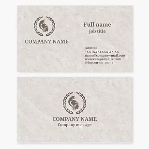 Business card template. Athena. Goddess of wisdom, strategic warfare, and crafts.