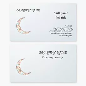 Business card template Muslim religion, Moon
