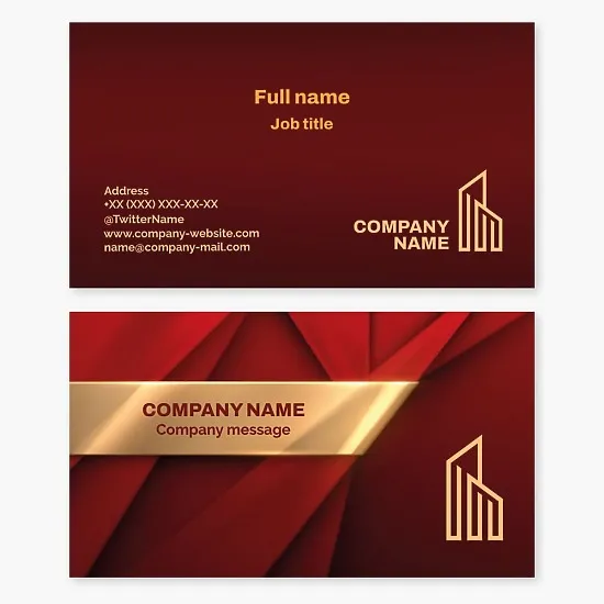 Business card template Real estate