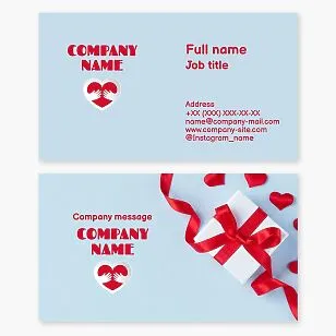 Business card template. Souvenir shop. Holiday product packaging.
