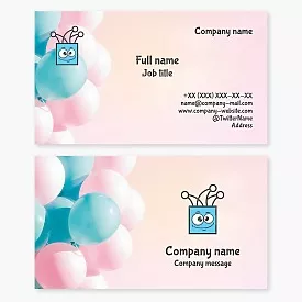 Business card template Event studio, Balloon