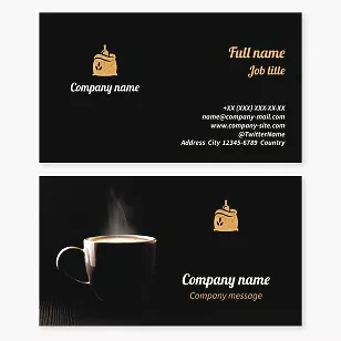 Coffee business card template