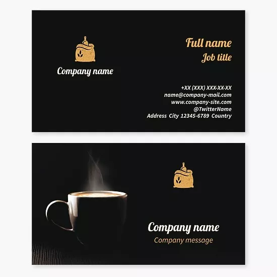 Coffee business card template