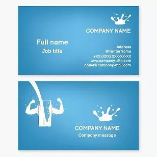 Milk Business Card Template