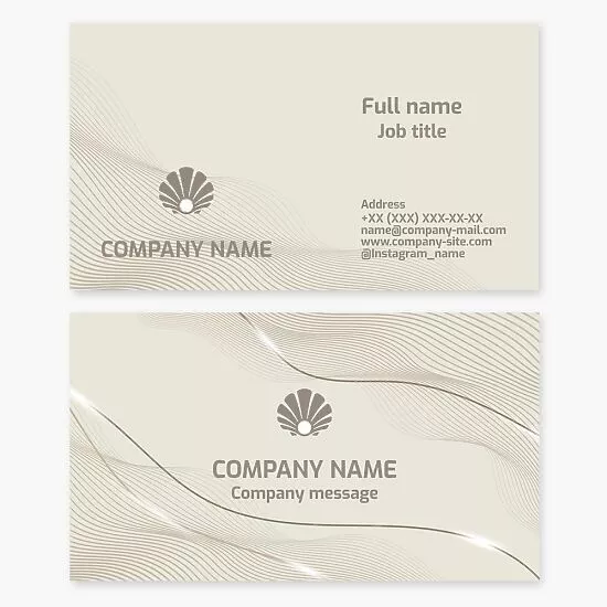 Seashell Pearl | Jewelry Business Card Template