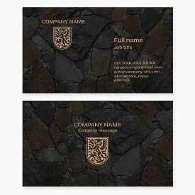 Stone Mansonry Business Card Template