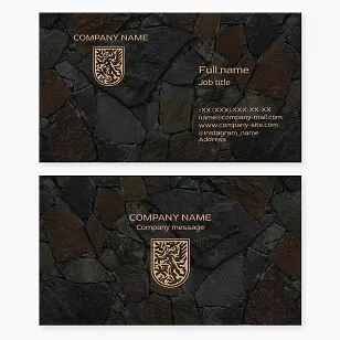 Stone Mansonry Business Card Template