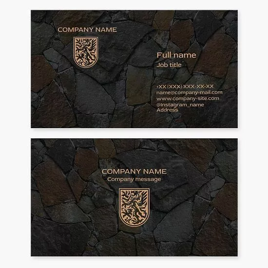 Stone Mansonry Business Card Template