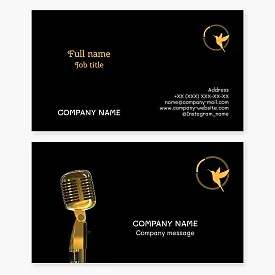 Business card template. Singer, vocalist.